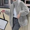 Fleece Jacket Women's New Winter Fleece Autumn and Winter Fleece Short Cardigan Thermal Sweater