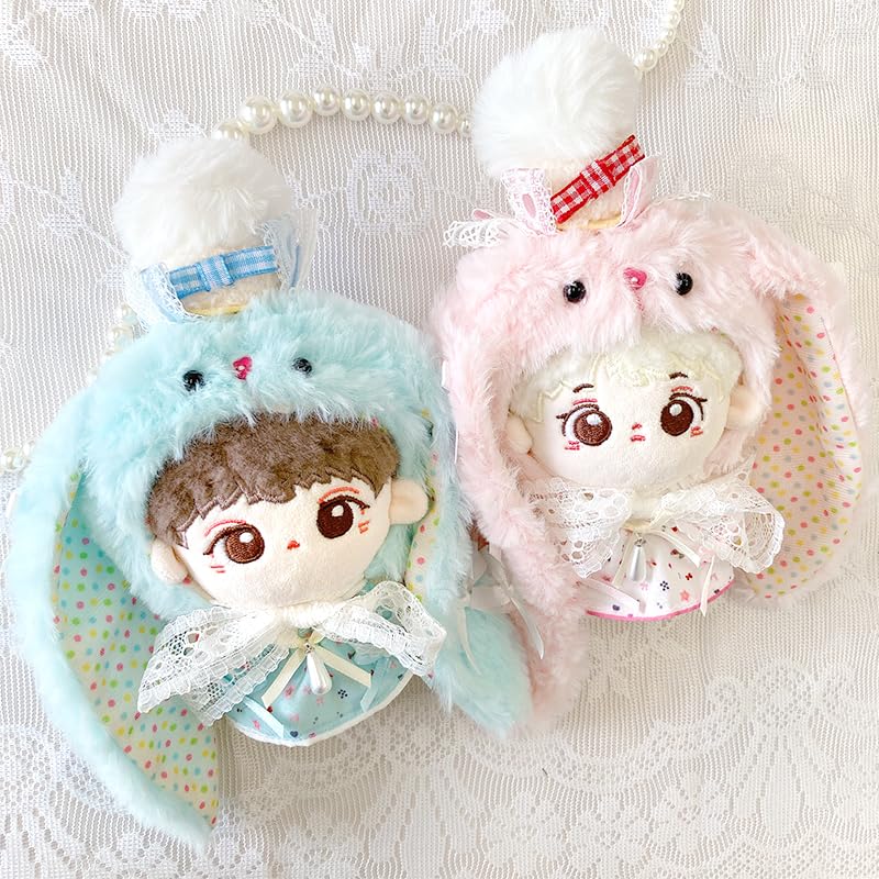 Fluffy Rabbit Kigurumi Cap for Plush Toys (10cm), Pink [Used]