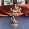 Vintage Brass Four Armed Buddha Statue Home Decoration Bronze Carving Crafts for Statue of God Antique Home Decor Items Gift