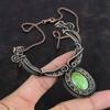 Chrysoprase Necklace Copper Wire Wrapped Necklace Gemstone Necklace Wire Design Jewelry Handmade Necklace For Gifts Copper Wire Wrap Jewelry