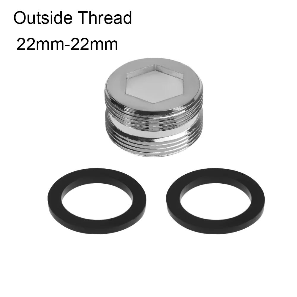 Tap Aerator Connector Metal Outside Inside Thread Water Saving Adaptor Kitchen Faucet With Gasket 16/18/20/22/24/28/mm to 22mm