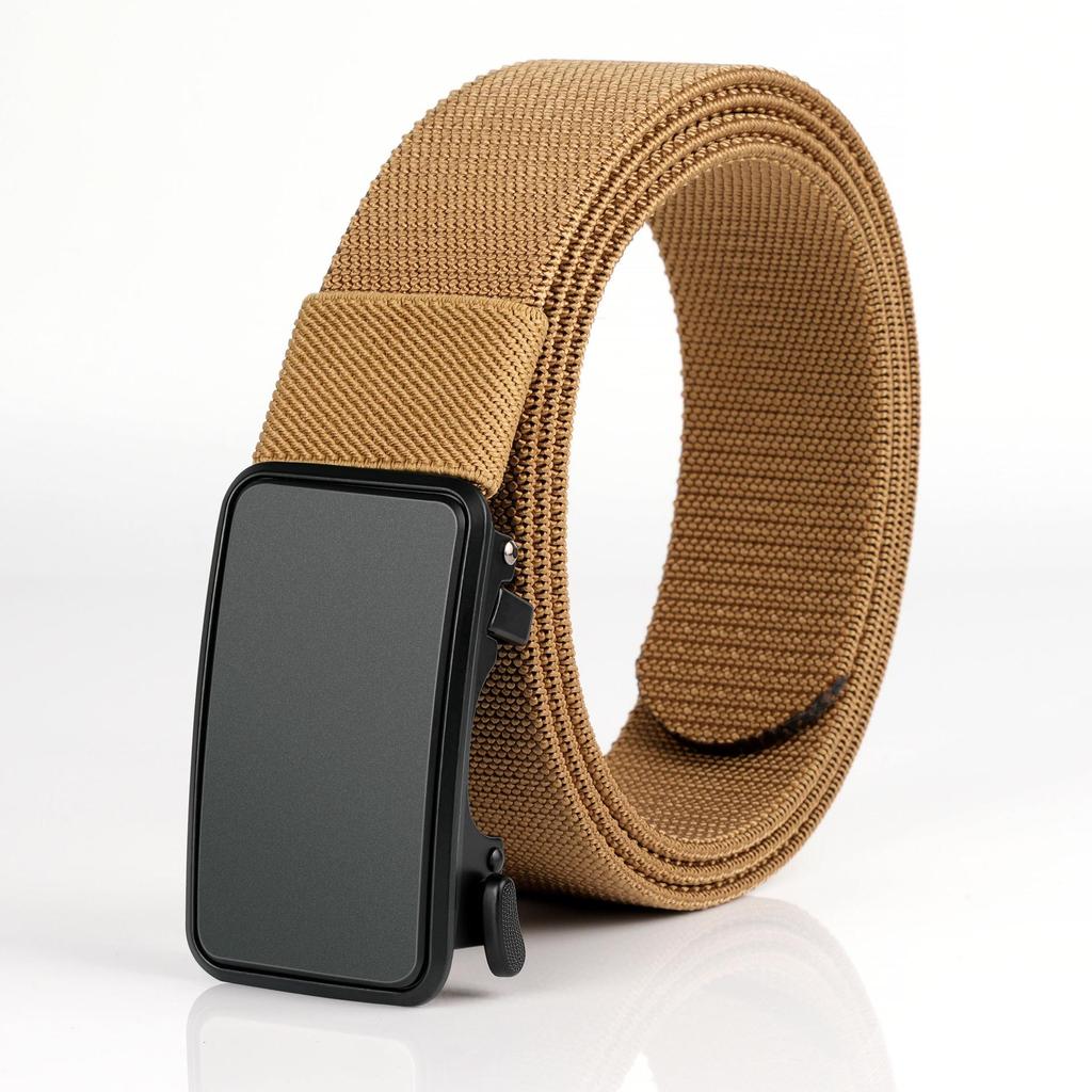 Men's Nylon Elastic Tactical Belt with Alloy Buckle