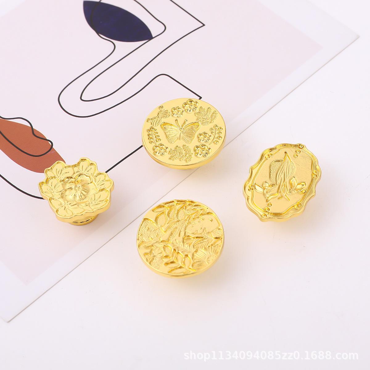 

Европейский ретро набор восковых печатей: Декоративные фигурные головки печатей с ручками и восковыми бусинами.