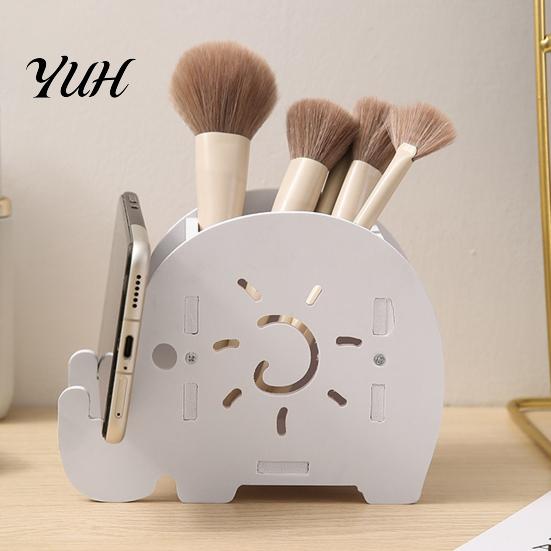 Pen Holder Elephant Pencil Holder, Creative Phone Stand, Practical Storage Box, Desktop And Brush Organizer for Pens Makeup Brushes, Home Office