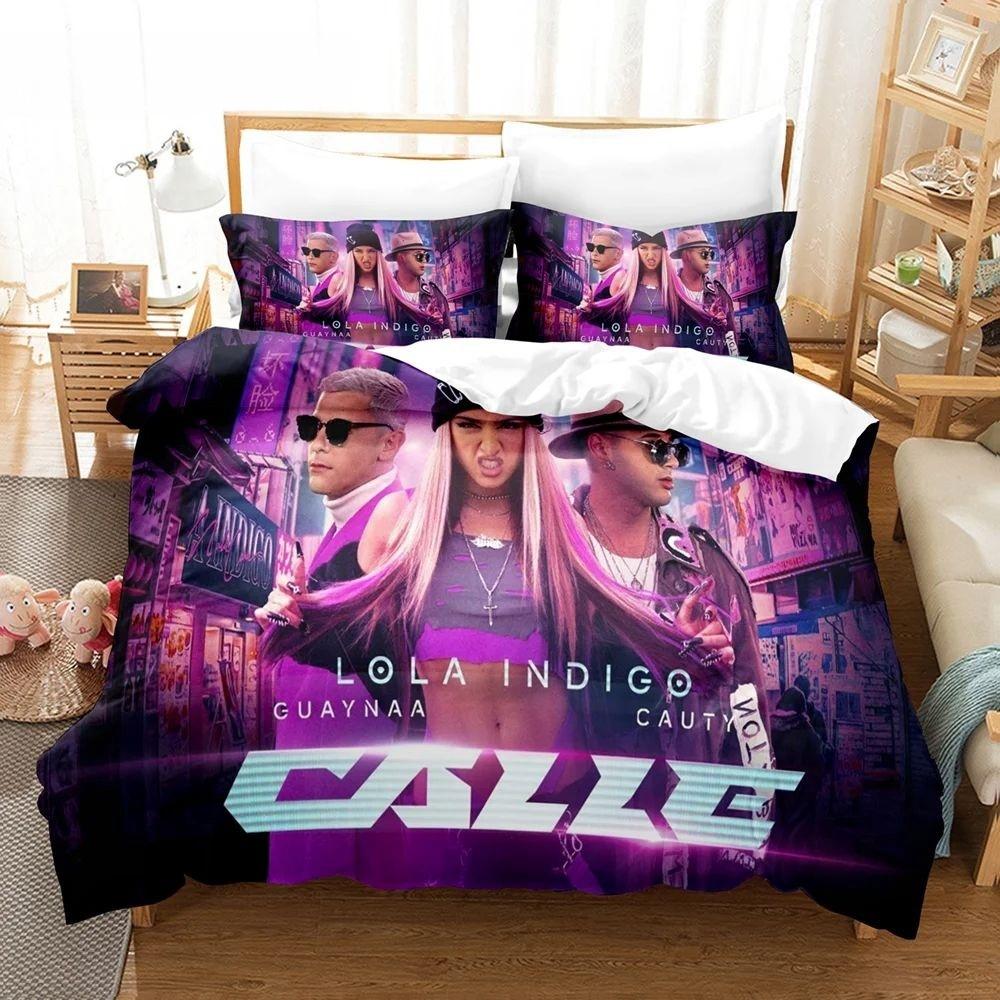 New 3D Print Spain Singer Girls L-Lola Índigo Bedding Set Boys Girls Twin Queen King Size Duvet Cover Pillowcase Bed Boys Adults