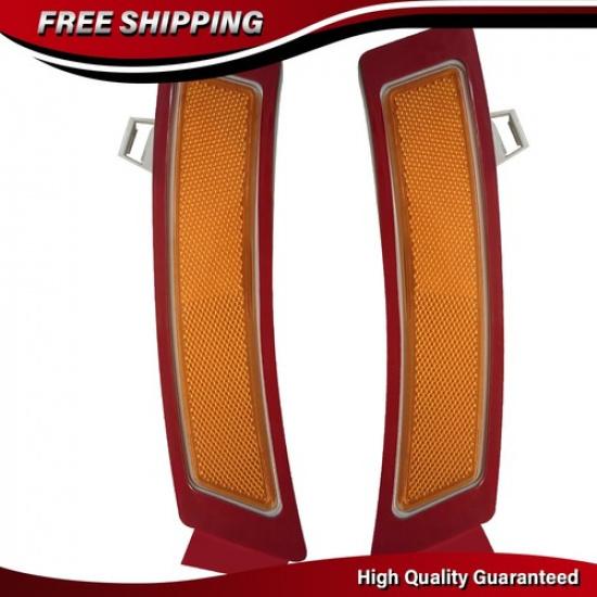 Pair Front Bumper Side Marker Reflector Amber Lens For 2011 2012 2013 BMW E70 X5