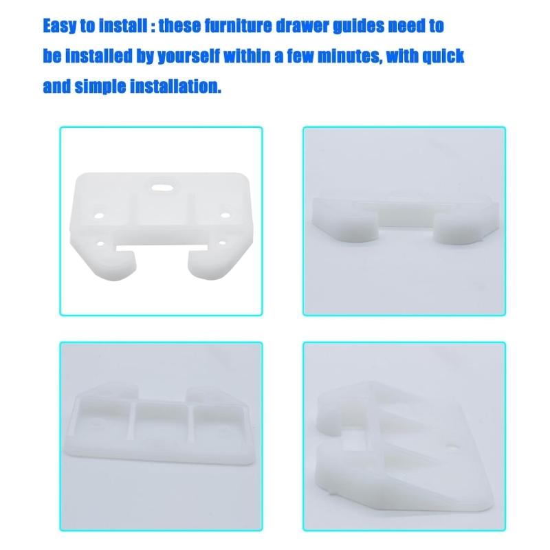 20pack Drawer Slides Fasteners with Screws Plastic Materials Quick Mounting for Cabinet Repair Projects