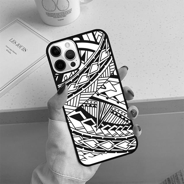 Maori Polynesian Samoan Tribal Phone Case For iPhone 17 Air 14 15 16 13 12 Cover For Apple Pro Max 6S Plus