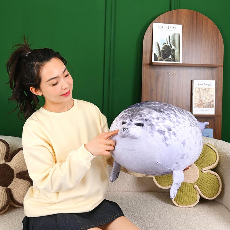 Simulation Seal Throw Pillow Cushion Soft Seal Doll Children's Birthday Gift Plush Toy