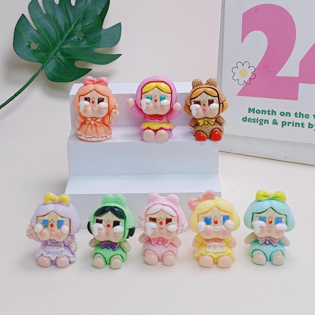Glänzende weinende Baby Cartoon Mädchen Harz Accessoires für DIY Handyhüllen, Wasserbecher, Schuhe und Kleidung