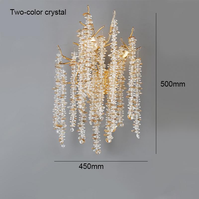 

Настенные светильники с кисточками из хрусталя, скандинавские роскошные декоративные лампы для гостиной, спальни, дизайнерские настенные светильники, фоновое светодиодное освещение 3 ligths