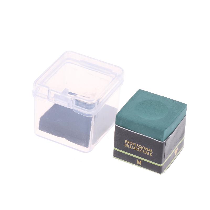 1 Pc With Storage Box No-slip Billiard Chalks Pool Cue Stick Chalk Snooker Easy Powder Billiard Chalk Pool Accessories