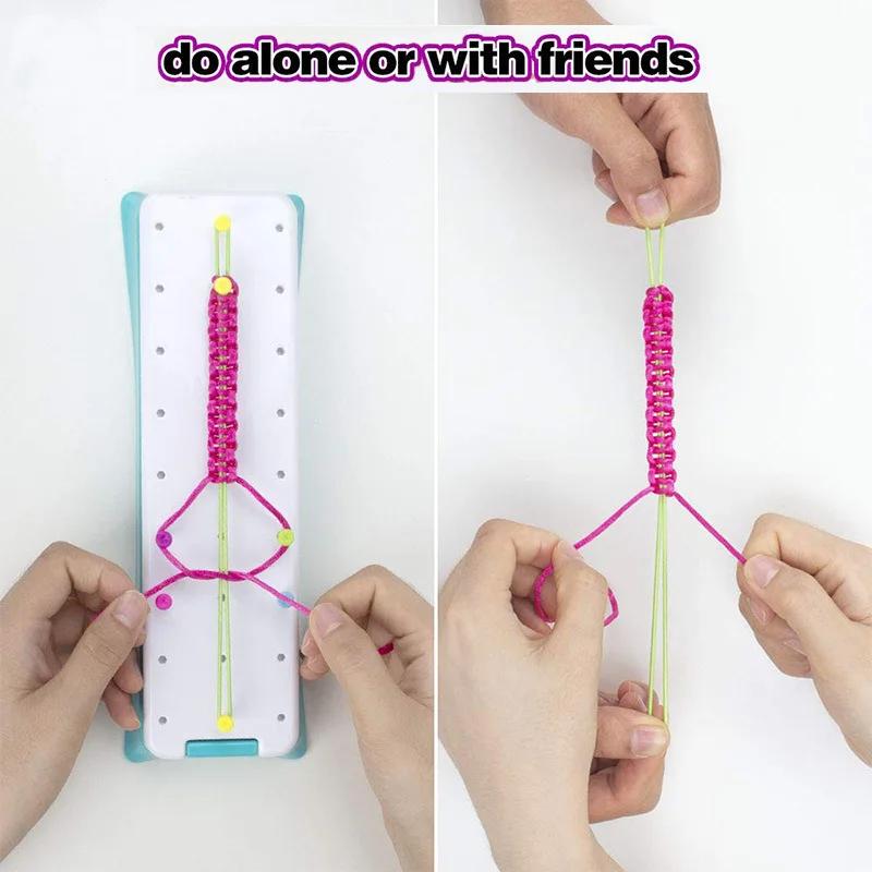 DIY Friendship Bracelet Handmade Kit Craft Set Christmas Gifts Craft Set with Colorful String  Birthday Gifts Beading Kits