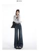 Women's High-Waist Retro Flare Jeans - Slimming, Loose Fit for Spring and Autumn 2026