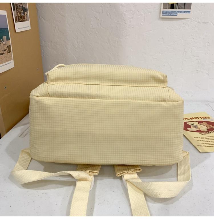 Corduroy Schoolbag Solid Color Student Backpack For Men And Women