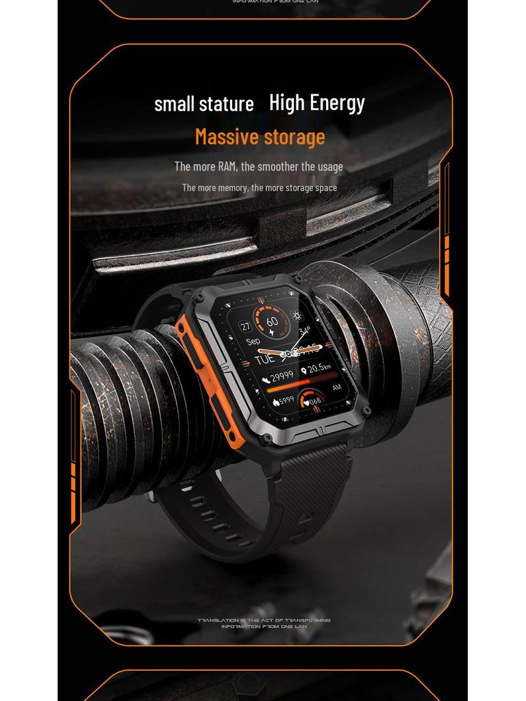C20PRO 1.83'' Smartwatch: Outdoor Sport, Call, Heart Rate & Blood Oxygen Detection, Three-Proof Protection