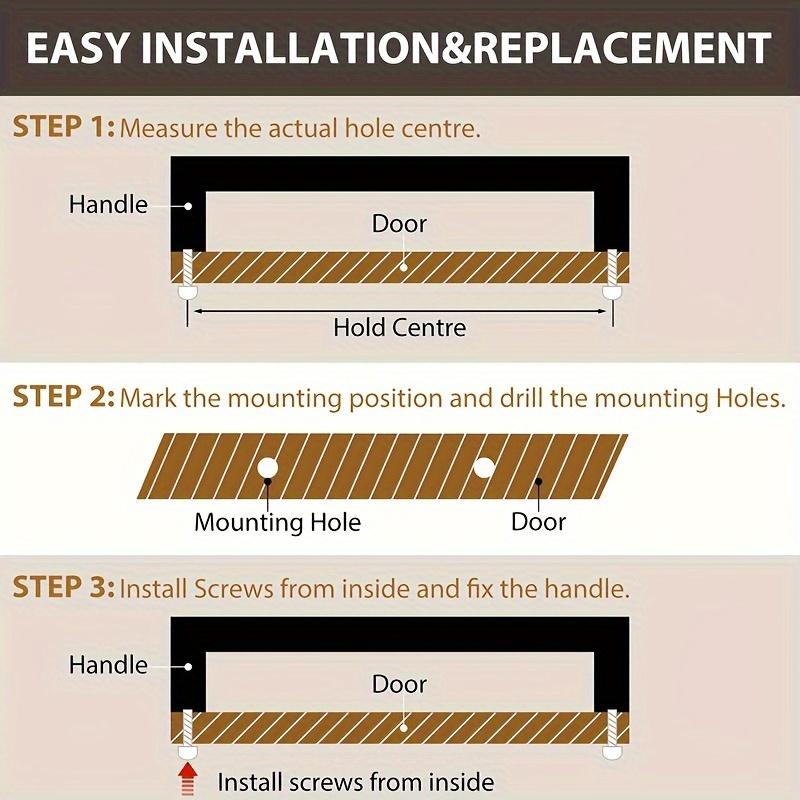 4pcs Black Handles For Furniture, Cabinet Knobs And Handles, Kitchen Handles, Drawer Knobs Cabinet Pulls, Cupboard Handles Knobs