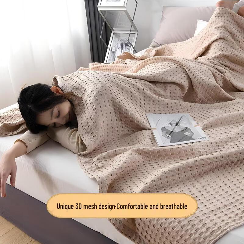 LISM Adult Waffle Weave Gauze Blanket