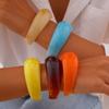 Ingemark 5 Colori Bracciali Rigidi Aperti in Resina Acrilica Vintage per Donne al Polso Bracciali da Braccio Chunky Boho Gioielli di Coppia Y2K Regalo