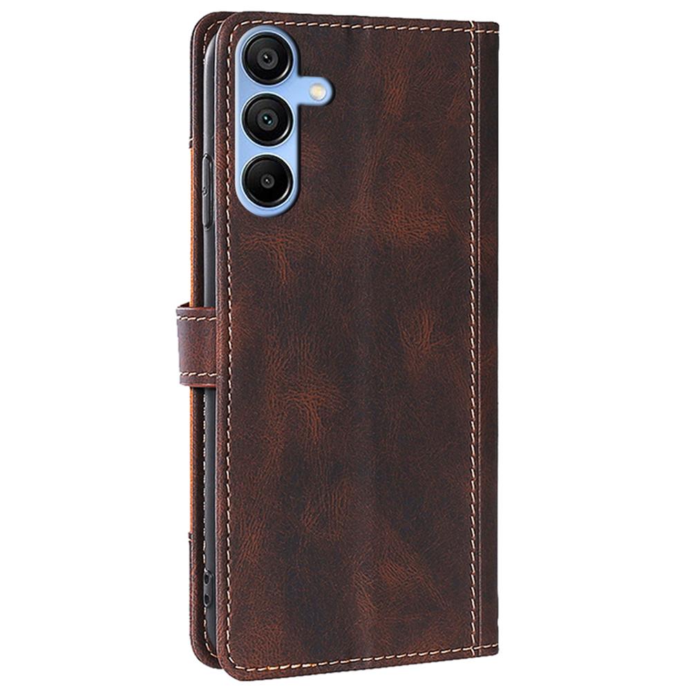 For Samsung Galaxy A15 4G/A15 5G Cover Straw Hat Design PU Leather Stand Wallet Cell Phone Case