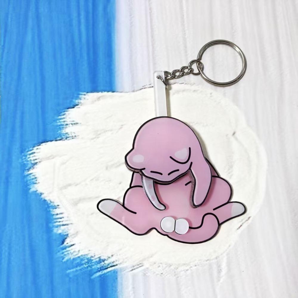 Pull Play Egg Cat Keychain Rotatable 3d Bag Pendant Bag Accessories Cartoon Cat Trick Play Egg Toy Gifts