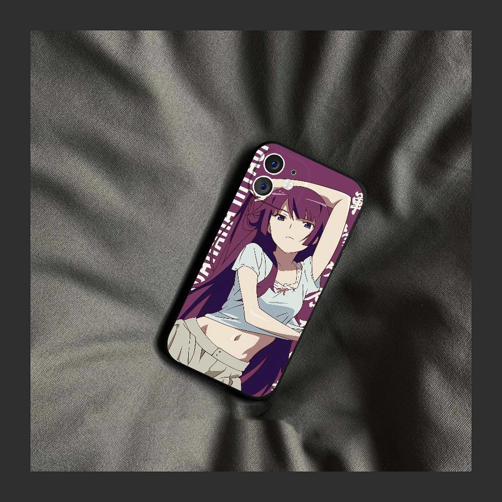 Hitagi Senjougahara Phone Case Silicone Soft For IPhone 16 15 14 13 12 11 Plus Pro Max Plus