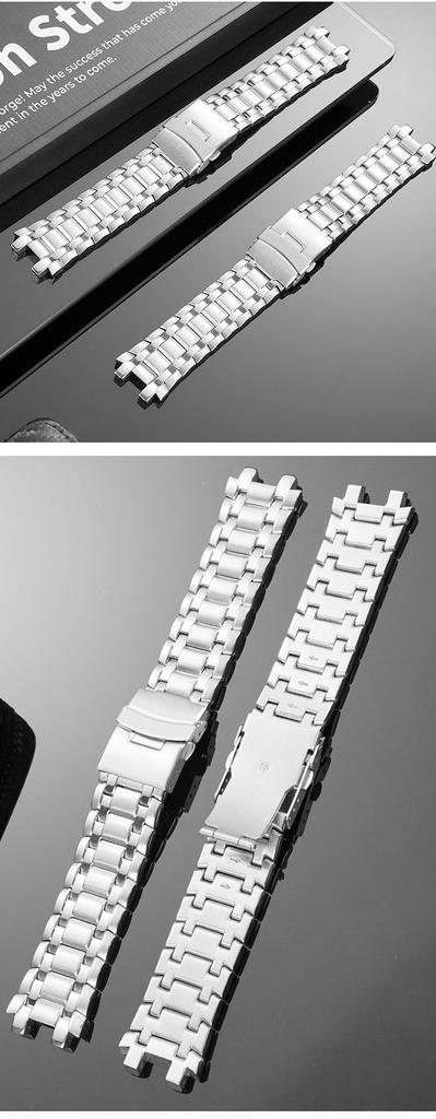 Dla Casio Edifice seria metalowa EF-539 Stalowa Bransoleta 5118 Stal Nierdzewna Biznesowa Bransoleta Zegarka Męska Wklęsło-Wypukły Interfejs Pasek Zegarka