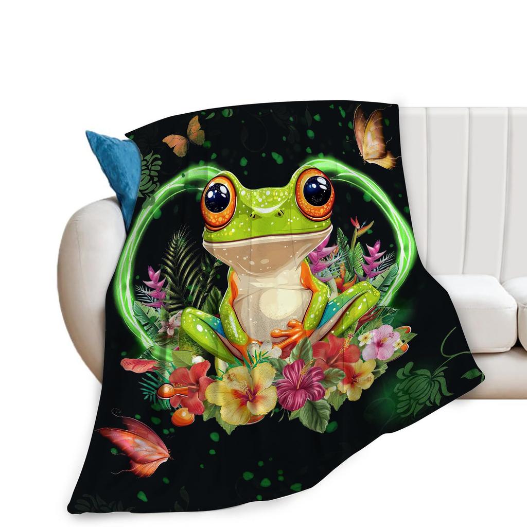 Cartoon fish animal Printed Blanket for Sofa Bed Travel Camping Living Room Office Conditioning Blanket for All Seasons Gifts