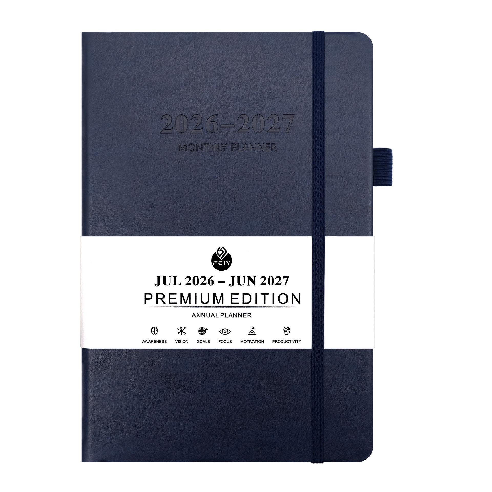 26-27 Yr Bilingual Weekly Monthly A5 Planner: Hardcover Self-Discipline & Efficiency Handbook A5