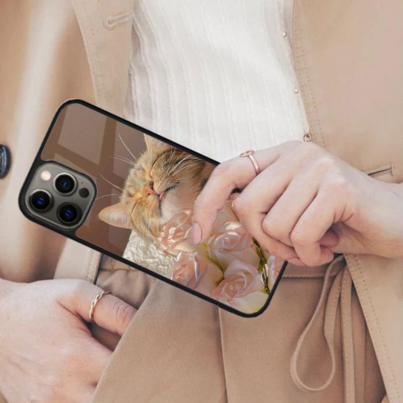 Lovely cat cute Magnetic Phone Case For APPLE iPhone 17 Air 16 14 13 12 Pro Max 15 Plus Wireless Charge With MagSafe Cover