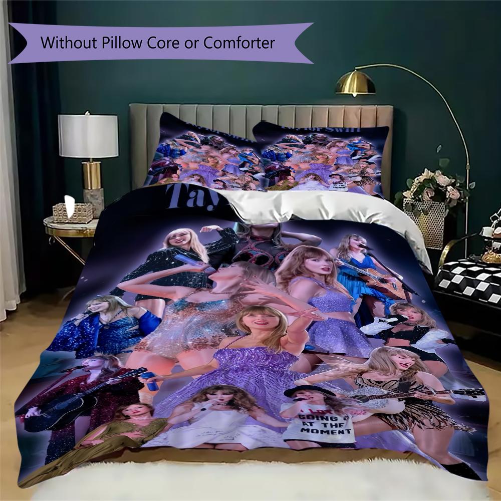 Taylor Swift Eras Tour Threepiece Set Without Core 1 Duvet Cover 2 Pillowcase Without Core Christmas Birthday Gift Soft And Comfortable