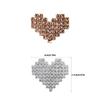 Creative Rhinestones Heart Shape Badge Pin Brooch Stylish Jewelry For Special Moment Lightweight Coat Decoration