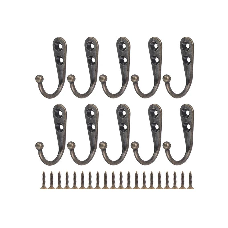 

Alloy Hooks with Screw Bathroom Towel Clothes Storage Hooks Key Hangers Storage Gold Silver Racks Home Door Kitchen Organizer 1PC