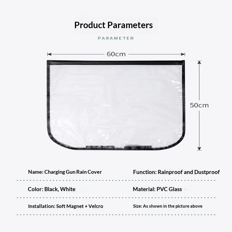Electric Vehicle Charger Port Protection Cover Rainproof Dustproof Anti-Snow Durable Cover for Outdoor Cold Weather Use