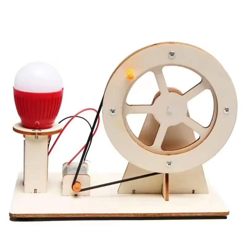 

Деревянный ручной генератор Сделай сам Детская научная игрушка Забавный гаджет STEM-технологий Физический набор Образовательные игрушки Для детей Обучающая игрушка