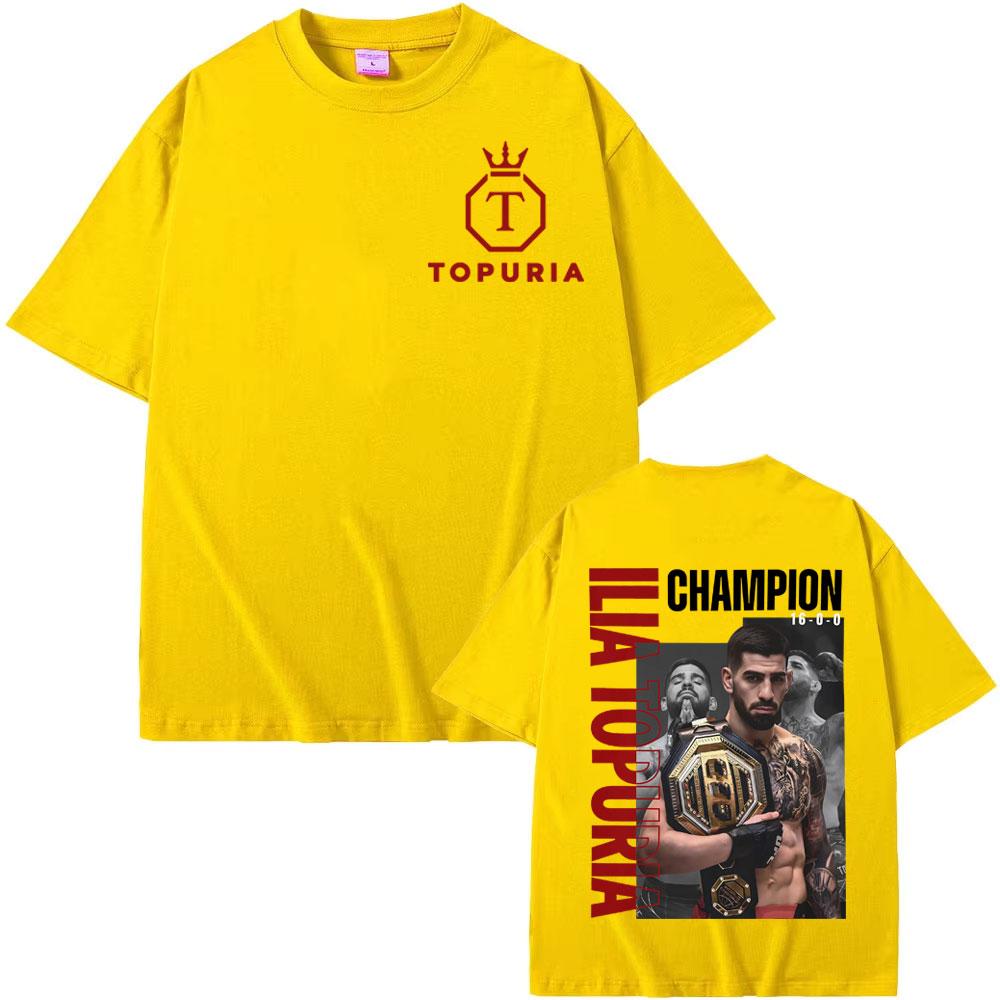 Limited El Matador Ilia Topuria Merch T Shirt Men's Clothing Retro Gothic High Street O-Neck  T Shirts Unisex Oversized T-shirts