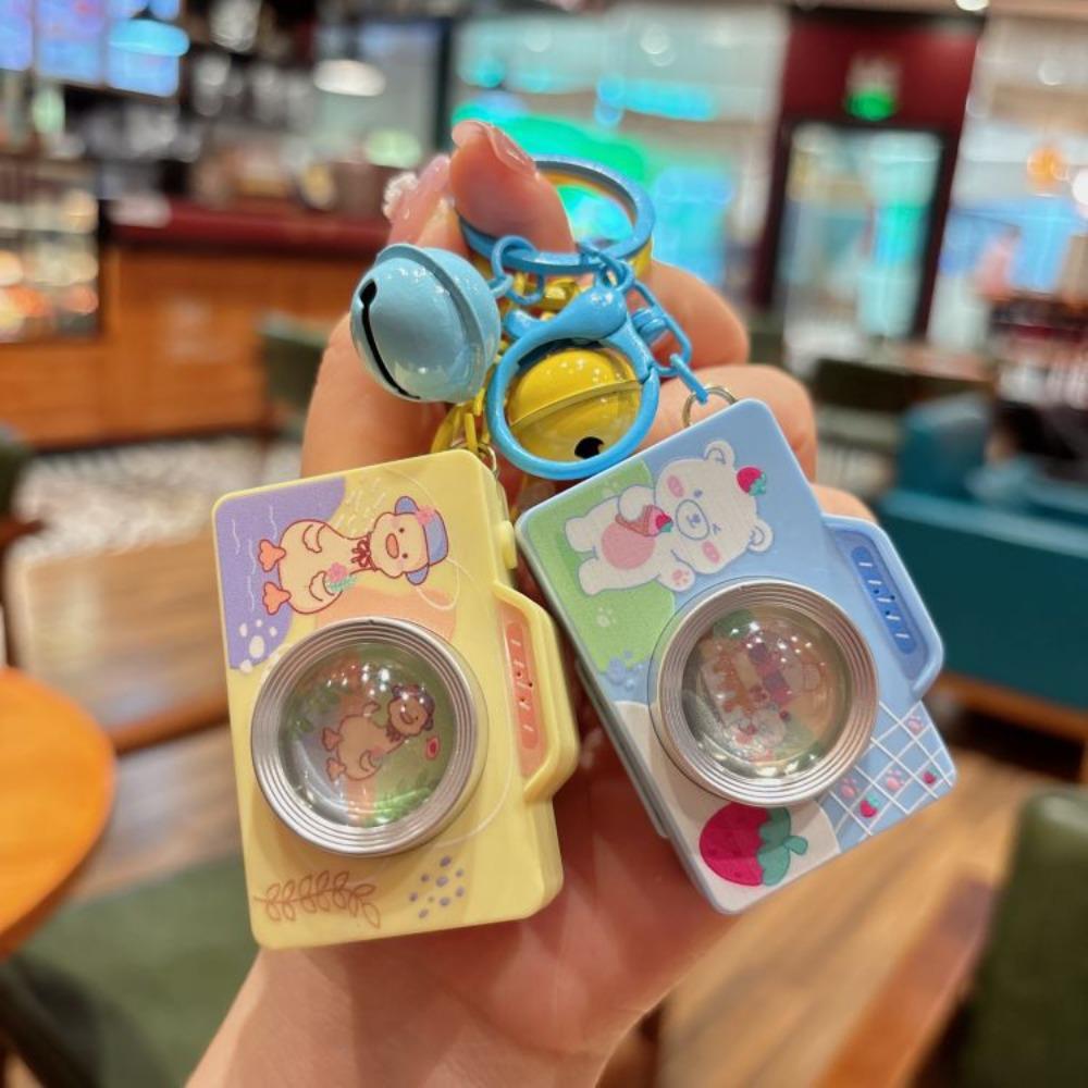 Film Straight Out Mini Camera Keychain LED Flashlight Car Key Chain  Schoolbag Pendant