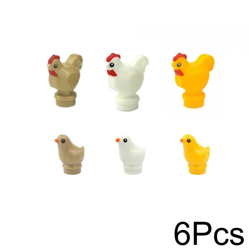 MOC Blocuri de Construcție Animale Particule Mici Scenă Tigru Oaie Rață Cal Balene Model Educațional Zoo Asamblat Cadou DIY Cărămizi Jucărie