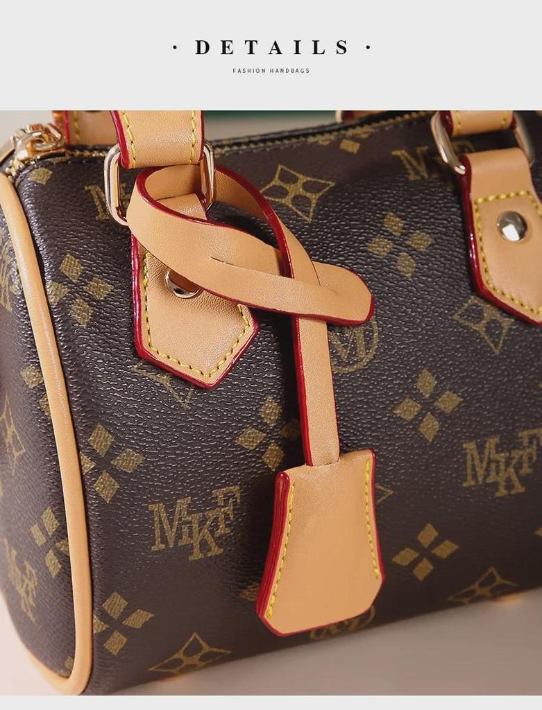 MKF Women's Printed Mini Shoulder Bag, 2023 Fashion Trend Boston Style Messenger Bag