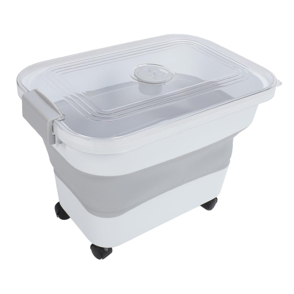 Collapsible Dog Food Storage Container Large Capacity Sealed Folding Pet Food Container with