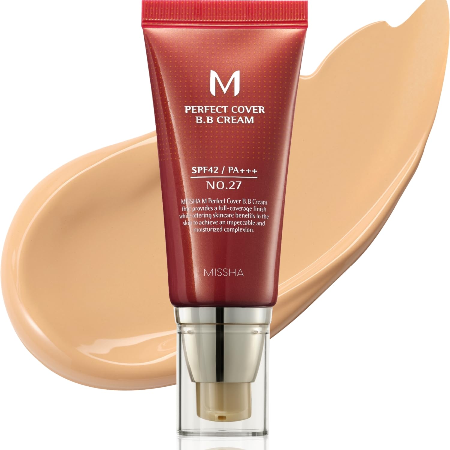 BB-крем корейский Missha Идеальное покрытие . 50 мл. SPF 42. PA+++ #27 Honey Beige