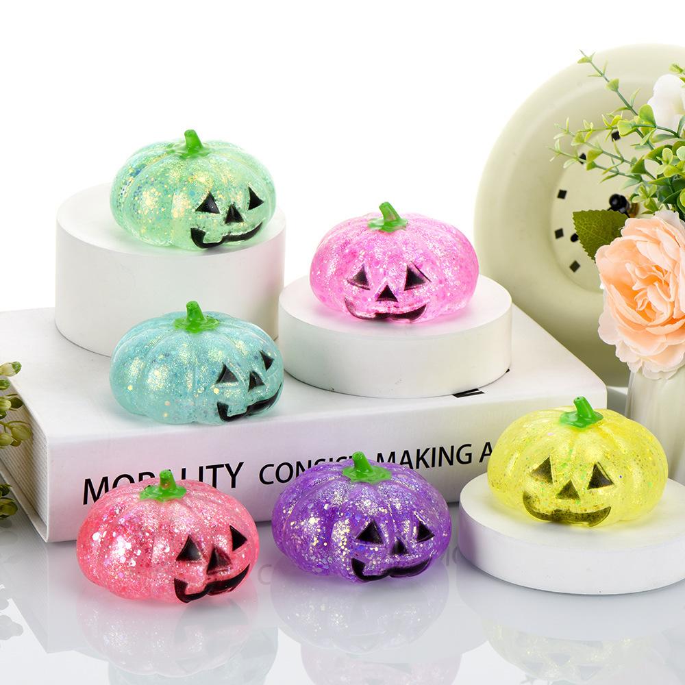 Pumpkin Maltose Pressure Ball Wet Toy for Relieving Stress, Soft and Slow Rebound Fidget Toy for Stress Relief Halloween Gift