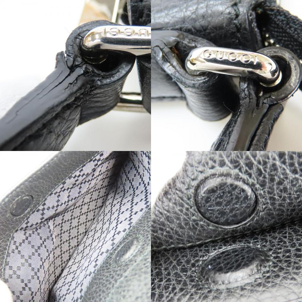 Used GUCCI Shoulder Bag Cosmopolis 394915 leather black simple
