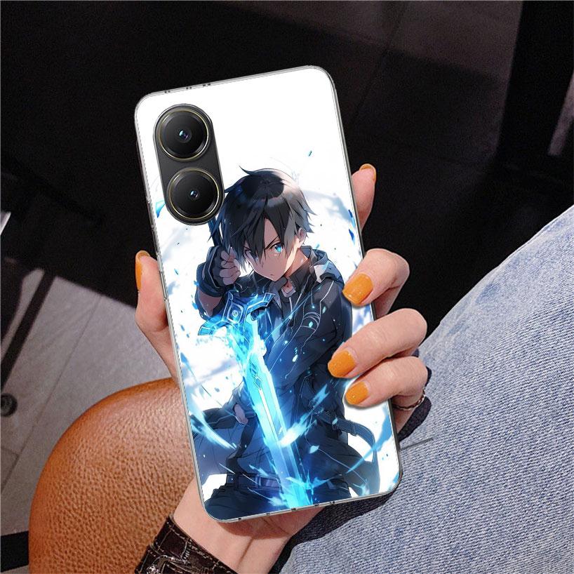 Sword Art Online Kirito Phone Case For Xiaomi Poco X7 X6 X5 Pro F7 Ultra Redmi 15C 15 13C 13 12C 12 10 10A 10C 9 9A 9C 9T Cover
