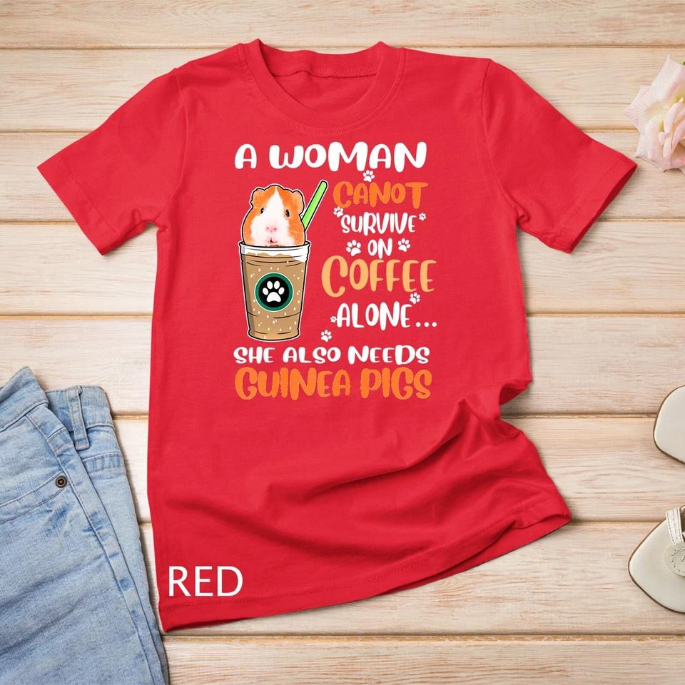 Womens Funny Coffee Guinea Pigs Woman T-shirt Unisex T-shirt 7 XL