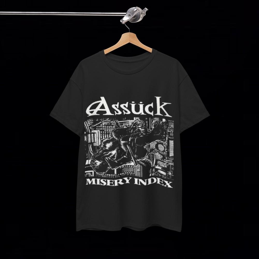 

Assück Misery Index T Shirt Crust Punk Grindcore Death Metal Vintage Band Merch Unisex T-Shirt XXXXL