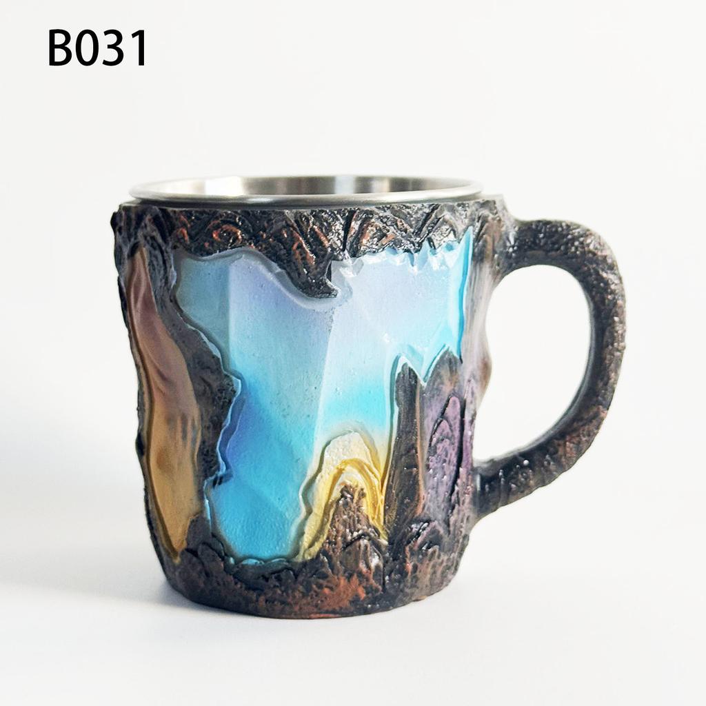 Mineral Crystal Coffee Mugs Imitation Mineral Crystal Coffee Resin Crystal Cup
