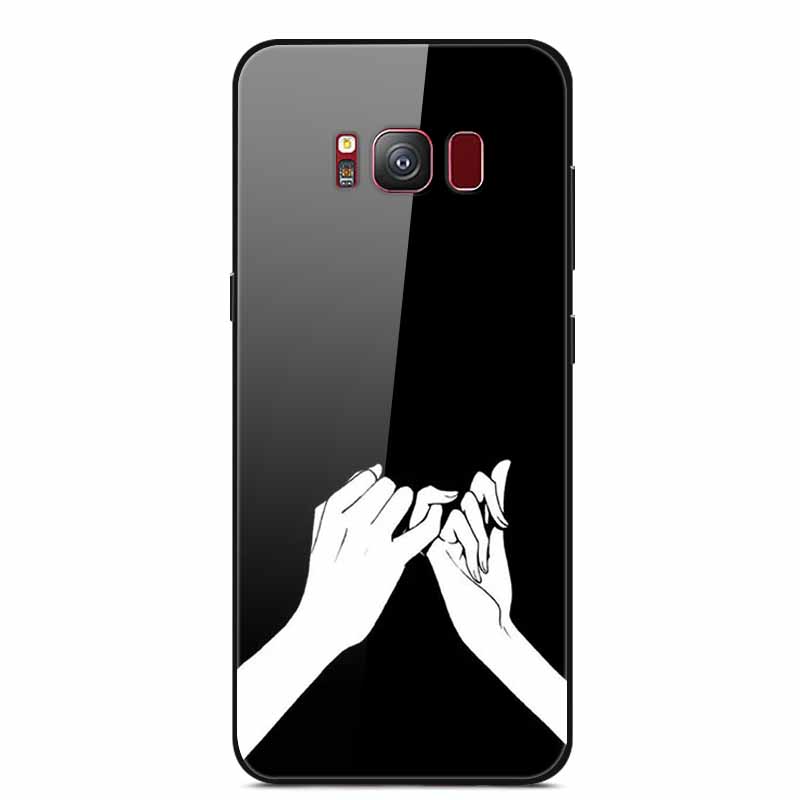 Glass Back Cover For Samsung Galaxy S8 Plus Case S 8 Plus Hard Tempered Glass Case For Samsung S8 Plus Phone Case Soft Bumper