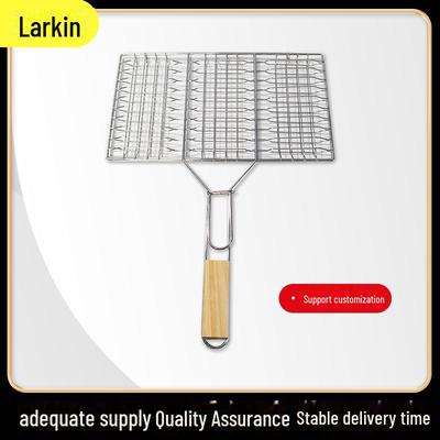 Zware Galvanische BBQ-tang voor Gegrilde Vis & Hamburgers - Vierkante Buiten Grilltool