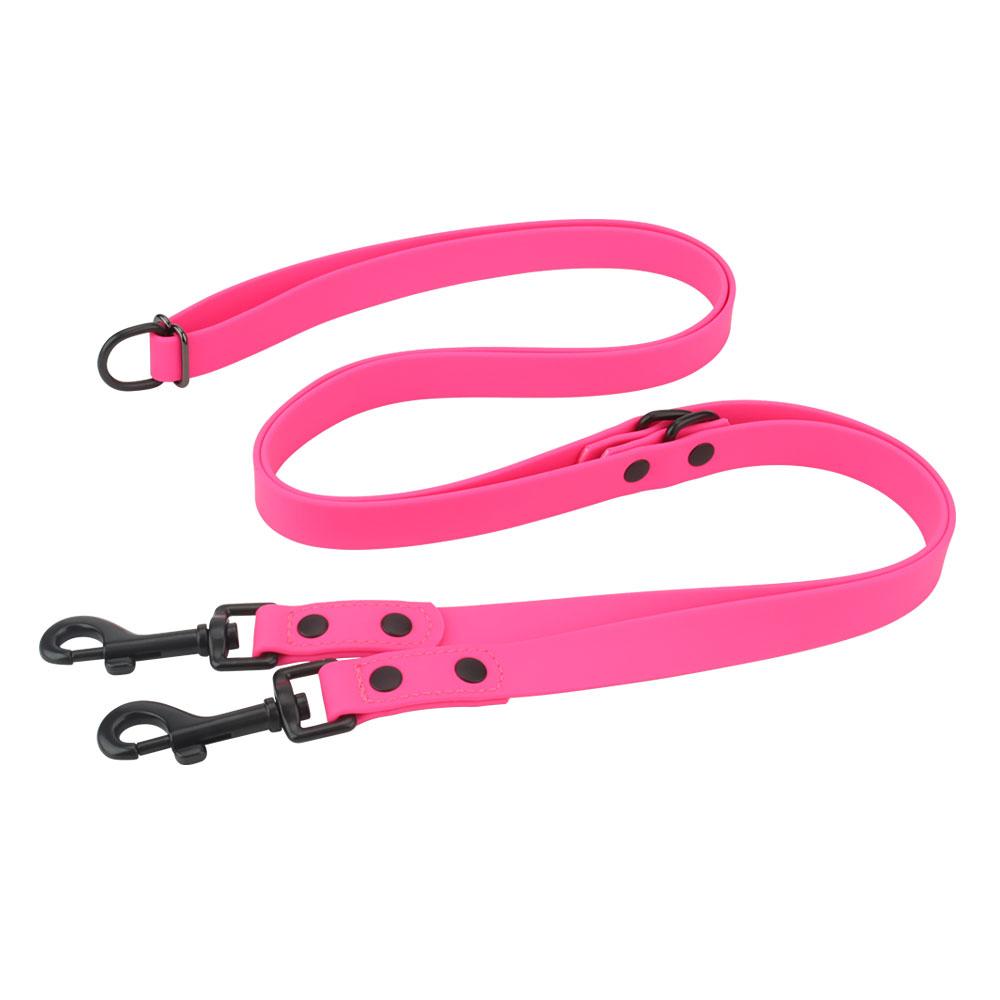 PVC Waterproof Dog Leash Double-headed Pet Leashes Outdoor Walk Training Soft 2 Heads Traction Rope Cross-body